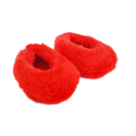 MBD Red Fuzzy Slippers Fits 18 Inch Dolls