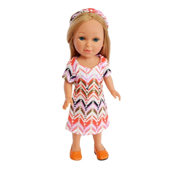MBD® Zig Zag Dress Fits 14 Inch and 14.5 Inch dolls - 14 Inch Doll Clothes
