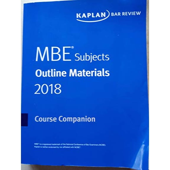 Pre-Owned MBE Subjects- Outline Materials 2018 Course Companion Paperback