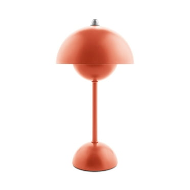 Mainstays by Becky G and Alejandra Rechargeable Dome Table Lamp, Touch On/Off, Mandarin, 11.5"H