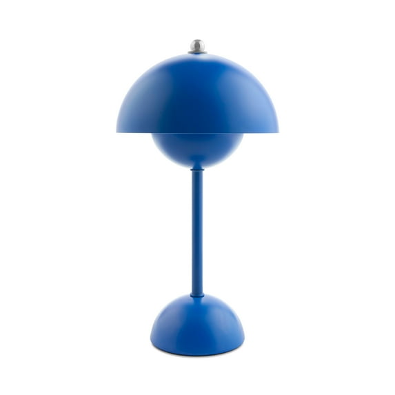 Mainstays by Becky G and Alejandra Rechargeable Dome Table Lamp, Touch On/Off, Royal Blue, 11.5"H