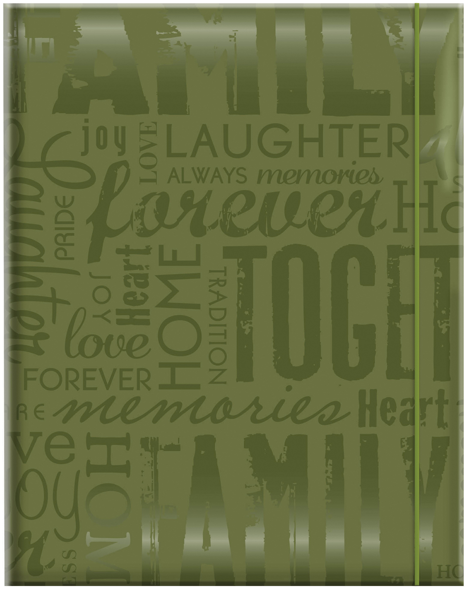 MBI Embossed Gloss Expressions Photo Album 4.75"X6.5"  -Family - Green, Pk 3 - image 1 of 2