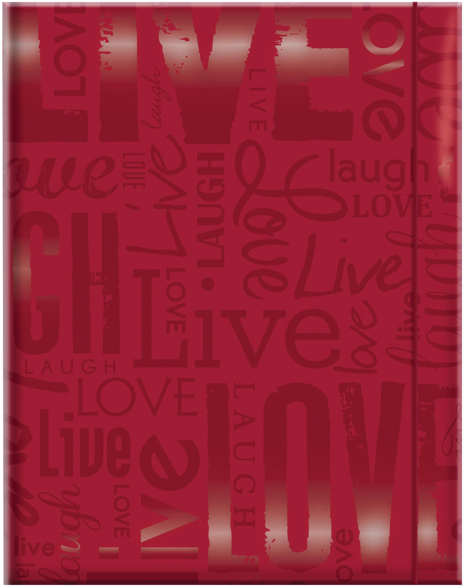 MCS 100 Pocket Big Max Embossed Live Laugh Love Album, Red (823358) - image 1 of 2