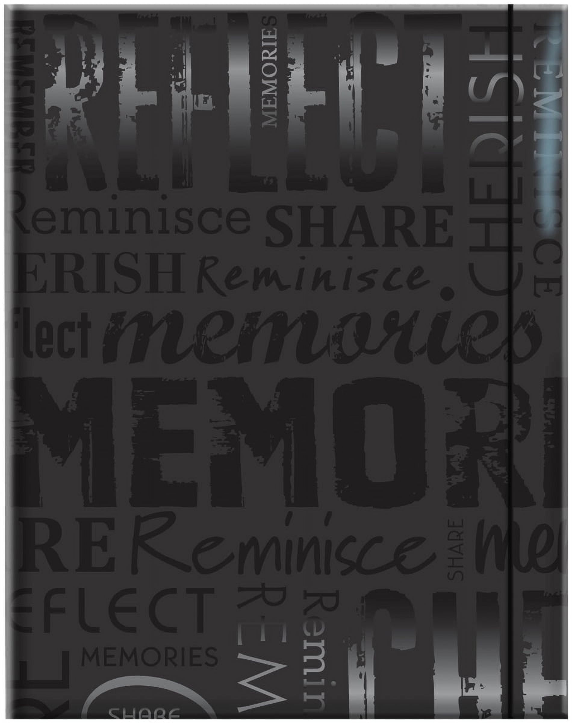 MBI Embossed Gloss Expressions Photo Album 4.75"X6.5"-Memories - Black