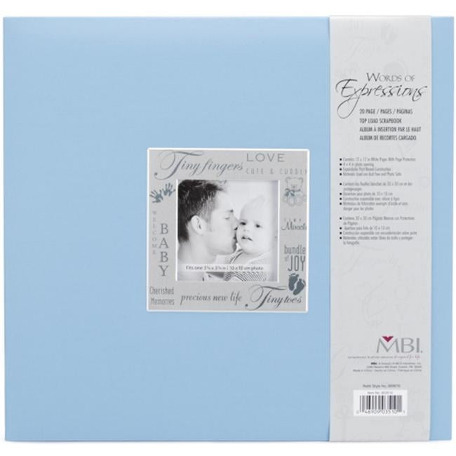 Mbi 132x125 Inch Expressions Postbound Album 12x12 Inch Pages Blue 803510