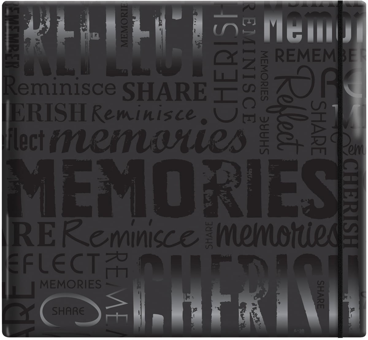 MBI Gloss Post Bound Album 12"X12"-Memories - Black