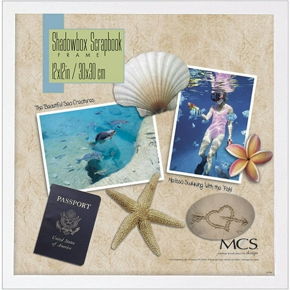 MBI Shadow Box Frame 12'X12"-White