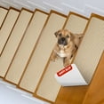 thumbnail image 1 of MBIGM Stair Treads for Wooden Steps, Non Slip Indoor Polyester Step Cover Striped Beige, 28 Pack, 1 of 8