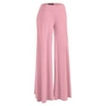 thumbnail image 1 of MBJ WB1104 Womens Wide Leg Palazzo Lounge Pants M PINK, 1 of 4