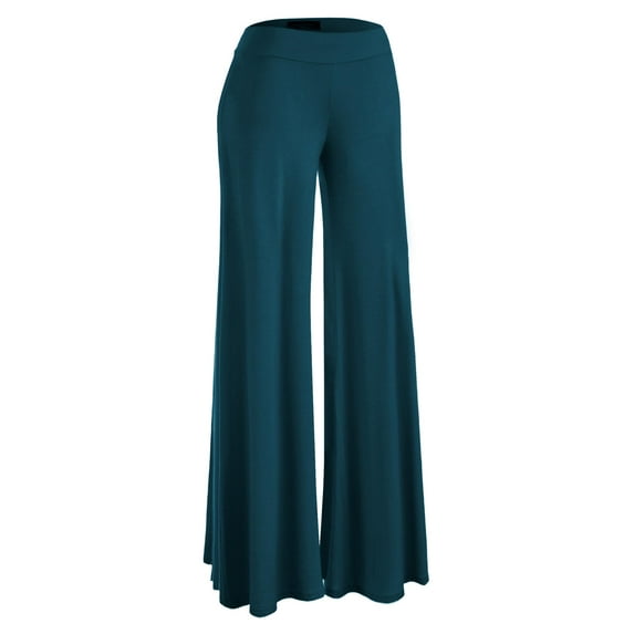 MBJ WB1104 Womens Wide Leg Palazzo Lounge Pants XL TEAL