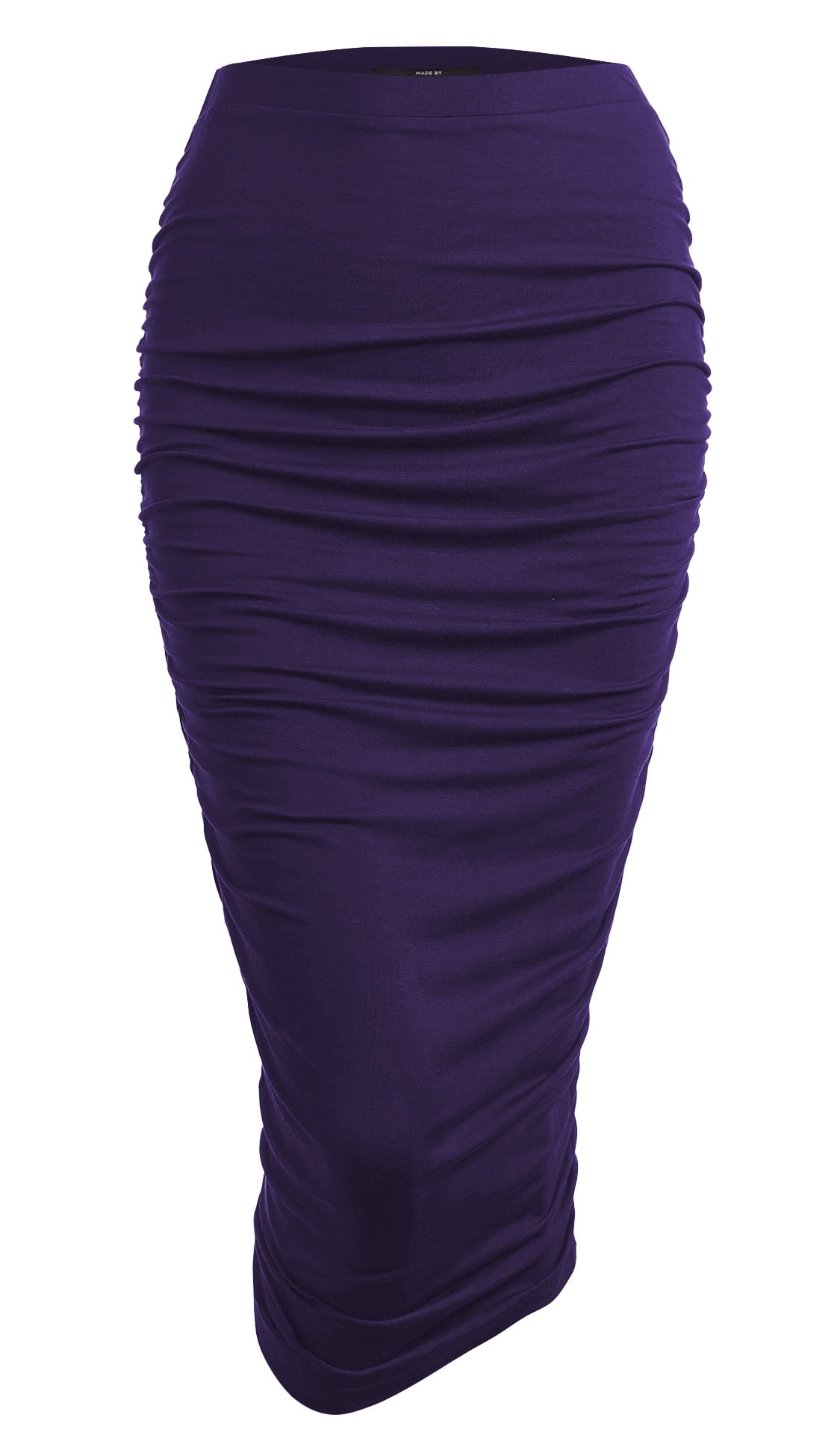 MBJ WB1147 Womens Elegant High Waist Pencil Skirt with Side
