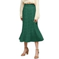 thumbnail image 1 of MBJ WB2383 Womens High Waist Polka Dot Pleated Skirt Midi Swing Skirt with Pockets XXL GREEN_POLKA, 1 of 6