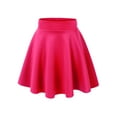 thumbnail image 1 of MBJ WB669 Womens Basic Versatile Strechy Flare Skater Skirt L NEON_FUCHSIA, 1 of 4