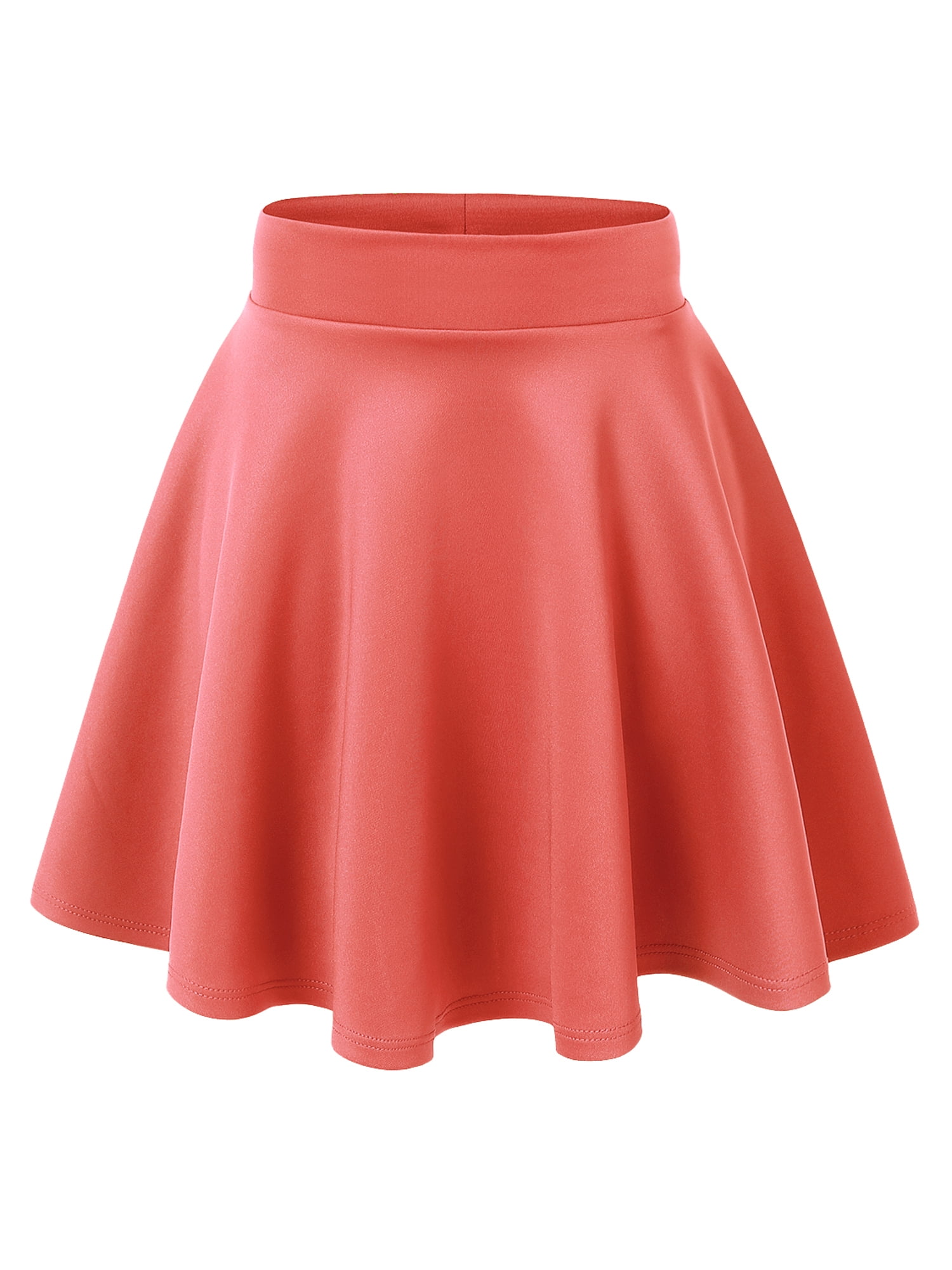 MBJ WB669 Womens Basic Versatile Strechy Flare Skater Skirt XL