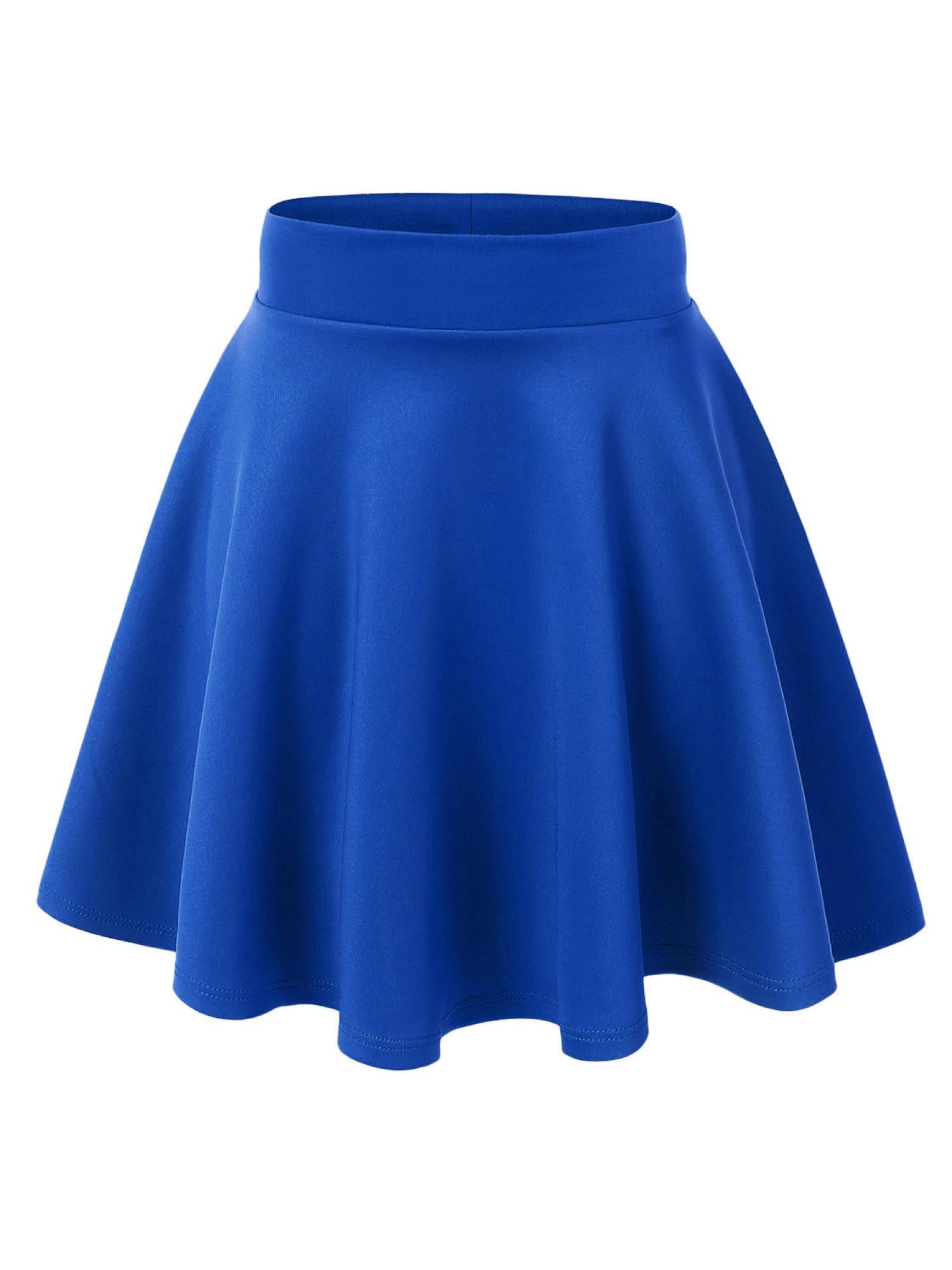 MBJ WB669 Womens Basic Versatile Strechy Flare Skater Skirt XS
