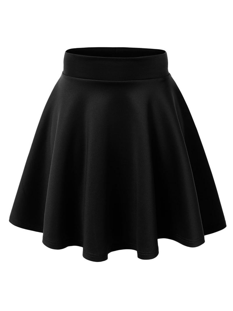 MBJ WB669 Womens Basic Versatile Strechy Flare Skater Skirt XS