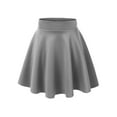 thumbnail image 1 of MBJ WB669 Womens Basic Versatile Strechy Flare Skater Skirt XXL GREY, 1 of 4