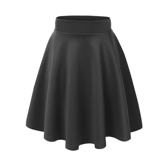MBJ WB829 Womens Flirty Flare Skirt L CHARCOAL