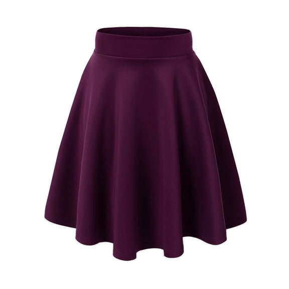 MBJ WB829 Womens Flirty Flare Skirt S EGGPLANT