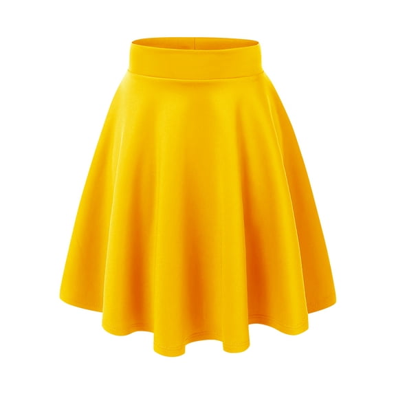 MBJ WB829 Womens Flirty Flare Skirt S YELLOW