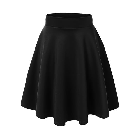 MBJ WB829 Womens Flirty Flare Skirt XL BLACK
