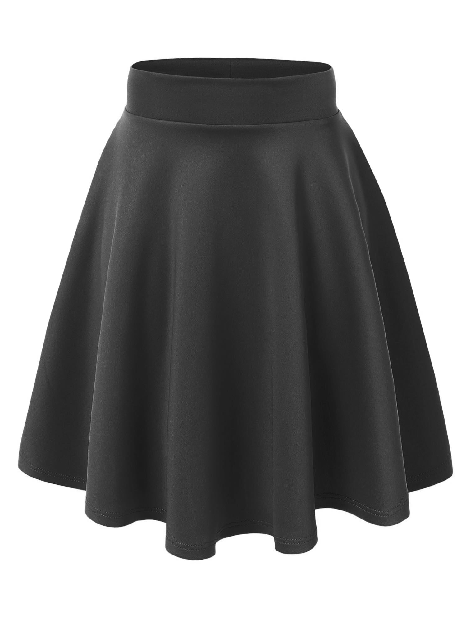 MBJ WB829 Womens Flirty Flare Skirt S BLACK 