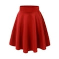 thumbnail image 1 of MBJ WB829 Womens Flirty Flare Skirt XS RED, 1 of 6