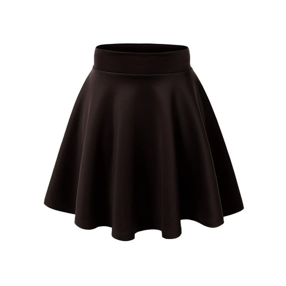 MBJ Womens Basic Versatile Strechy Flare Skater Skirt