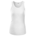 thumbnail image 1 of MBJ Womens Casual Basic Soft Active Fitted Rib U Neck Tank Top ( S - XL ), 1 of 4