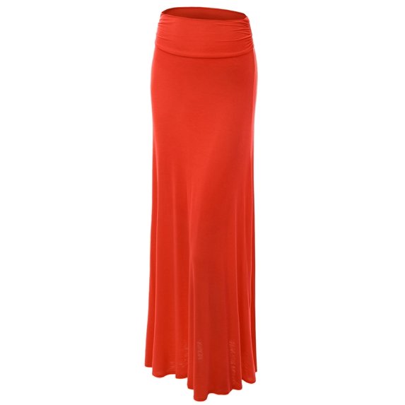 MBJ Womens Lightweight Floor Length Maxi Skirt