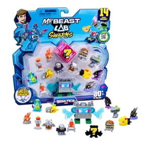 MrBeast Lab Swarms MEGATECH Series: 14 Pack, Includes 13 Micro Beasts, 1 MEGA Swarm, Ages 5+