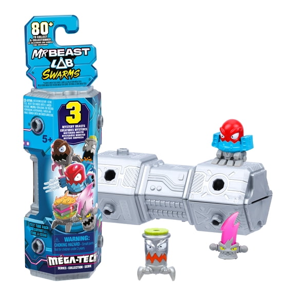MrBeast Lab Swarms MEGATECH Series: Test Tube Three Pack, Collect Over 80 Unique Swarms, Ages 5+