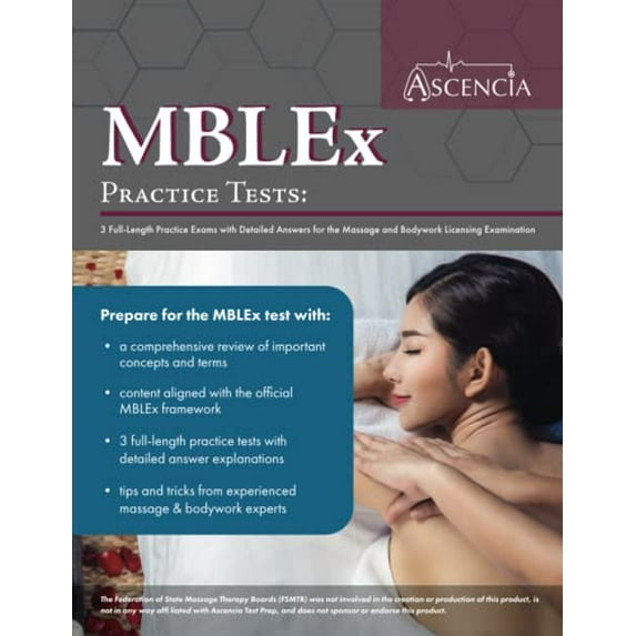 Pre-Owned MBLEx Practice Tests: 3 Full-Length Practice Exams with Detailed Answers for the Massage and Bodywork Licensing Examination Paperback
