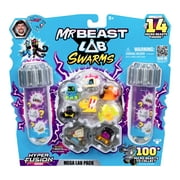 MrBeast Lab Swarms Hyper Fusion Series, Mega Lab Pack Includes 14 Micro Beasts, 14 Collectible Stickers & 4 Fusion Caps, Ages 5+