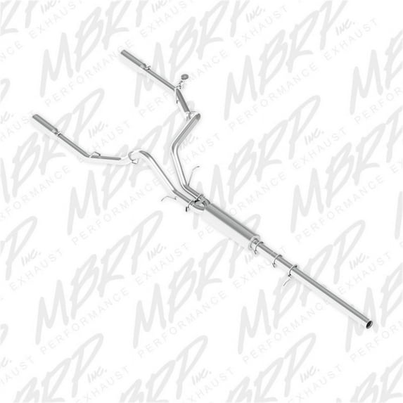 MBRP 14 Chevy/GMC 1500 Silverado/Sierra 4.3L V6/5.3L V8 Dual Split Rear Alum 3in Cat Back Exhaust Fits select: 2014-2015,2018 CHEVROLET SILVERADO