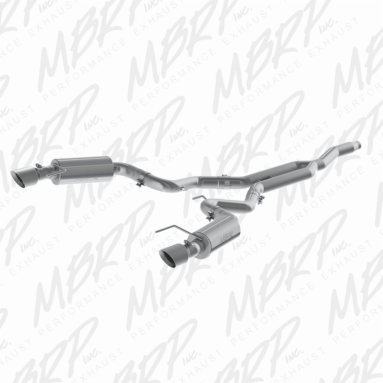 MBRP 15 Ford Mustang EcoBoost 2.3L Alum 3in Cat Back Dual Split Rear Exit (Street Version)