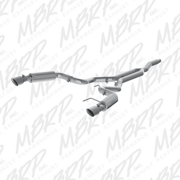 MBRP 15 Ford Mustang EcoBoost 2.3L T409 3in Cat Back Dual Split Rear Exit (Race Version)