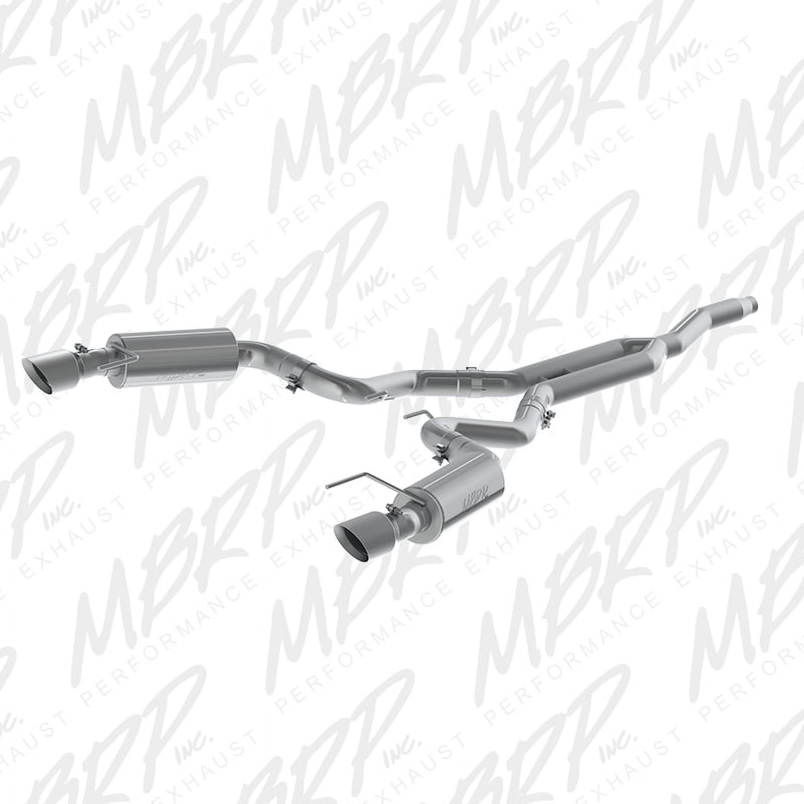 MBRP 15 Ford Mustang EcoBoost 2.3L T409 3in Cat Back Dual Split Rear Exit (Street Version)