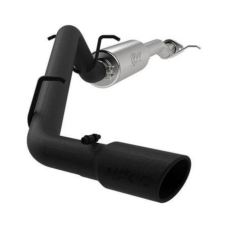 MBRP 17+ Chevrolet Colorado 2.5L/3.6L 3in Cat Back Single Side Exit w/ 4in Tip - Back Coated Fits select: 2021-2022 GMC CANYON, 2020 CHEVROLET COLORADO LT