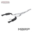 thumbnail image 1 of MBRP 15 Ford Mustang EcoBoost 2.3L Black 3in Cat Back Dual Split Rear Exit (Street Version), 1 of 8