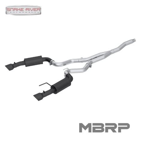 MBRP 15 Ford Mustang EcoBoost 2.3L Black 3in Cat Back Dual Split Rear Exit (Street Version)