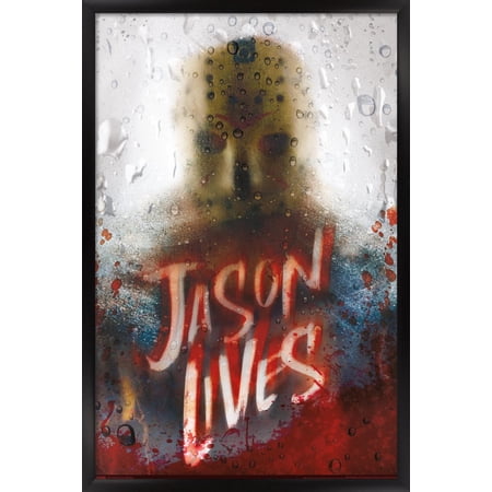 24X36 Friday The 13Th - Jason Lives Wall Poster, 24" x 36" Framed