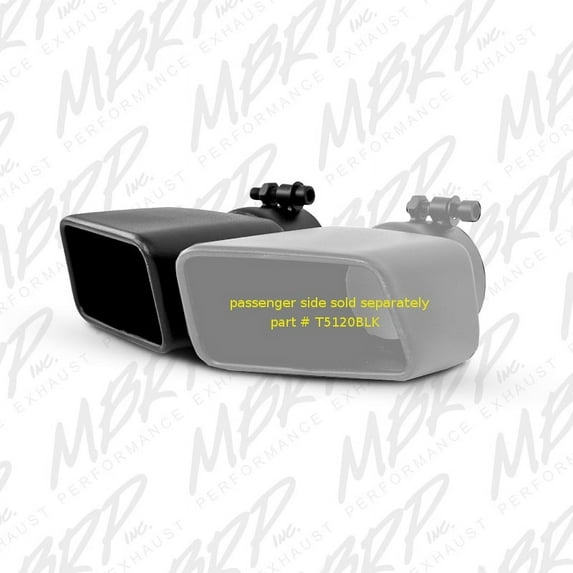 MBRP Universal Tip 4.75inx 3in Rectangle Angled Cut 3in O.D. inlet Driver Side 7.375in length Black