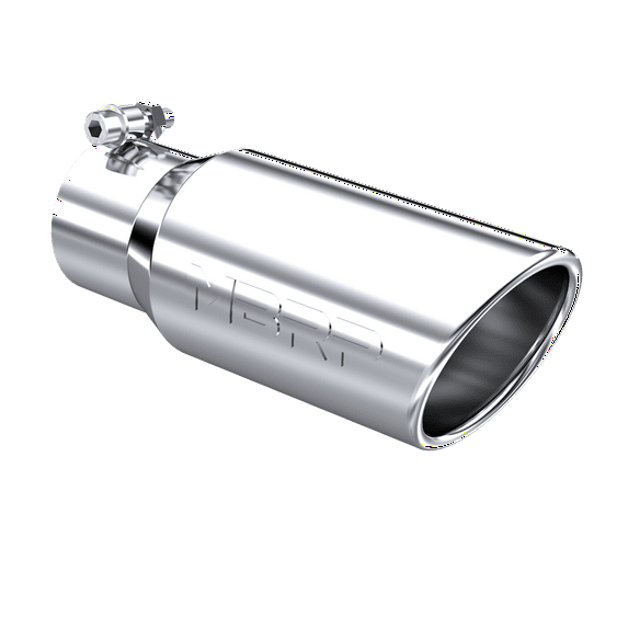 MBRP Universal Tip 4in OD 3in Inlet 10in Length Angled Rolled End T304