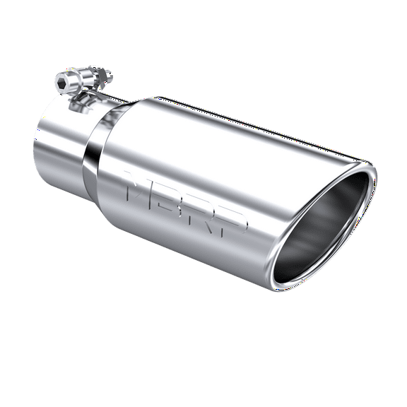MBRP Universal Tip 4in OD 3in Inlet 10in Length Angled Rolled End T304