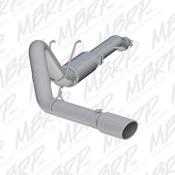 MBRP ford Crew Cab Cat Back Exhaust System 4" Single Side Muffled Noise Stainless Steel, 6.2L