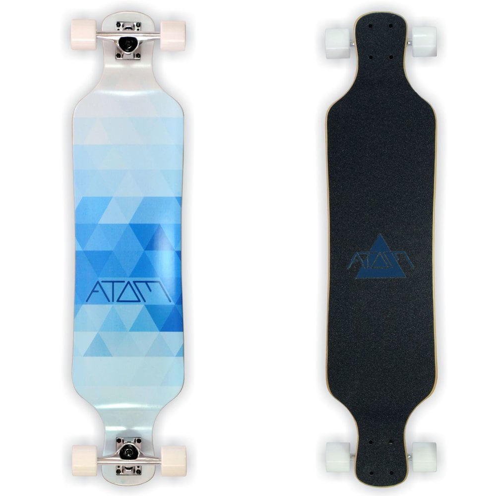 MBS Atom Drop Through 39Inch Longboard Skateboard Cruiser, Blue