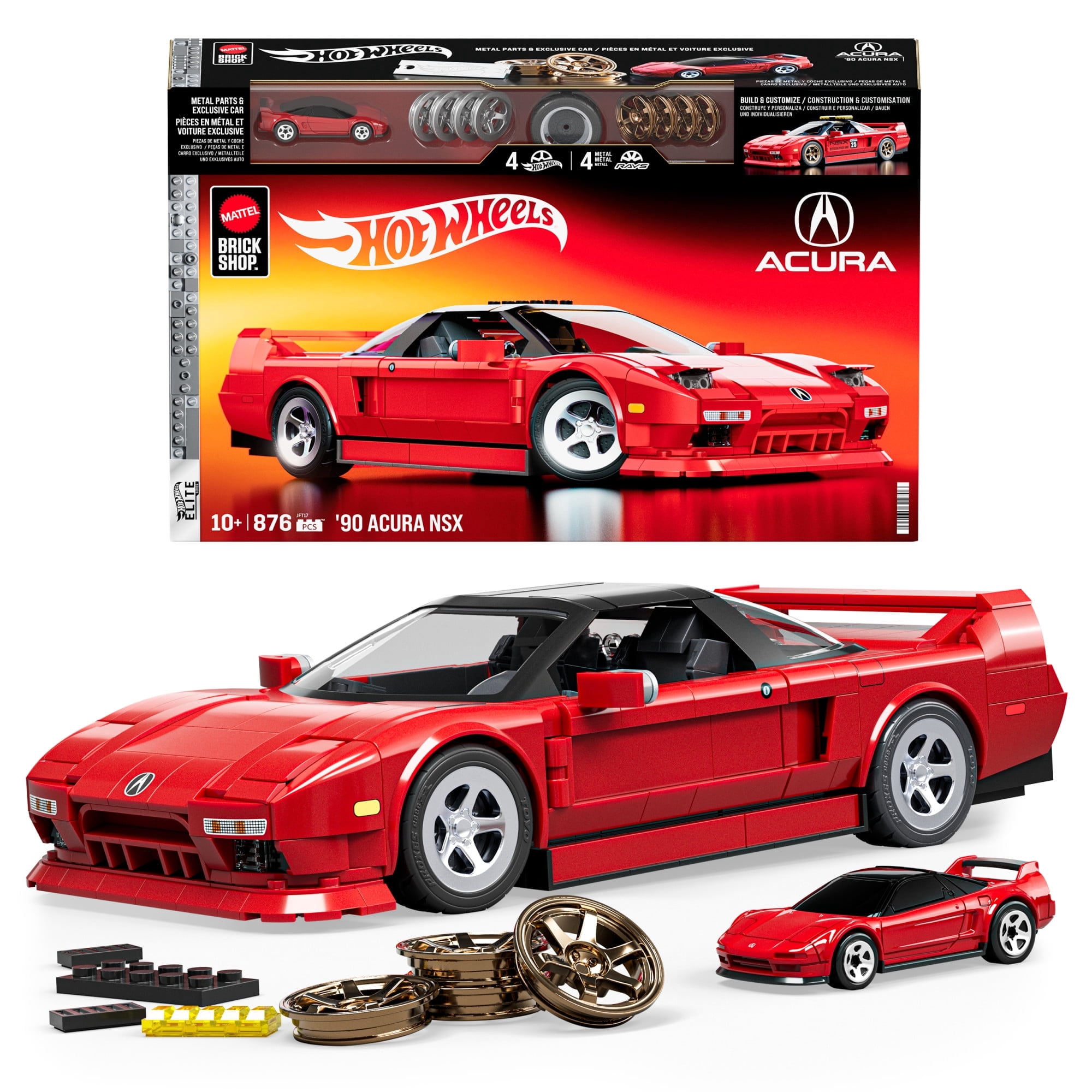 Mattel Brick Shop Hot Wheels '90 Acura NSX Building Toy (876