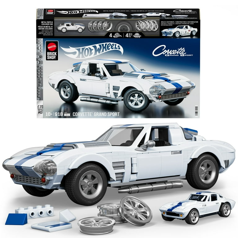 Mattel Brick Shop Hot Wheels Corvette Grand Sport Building