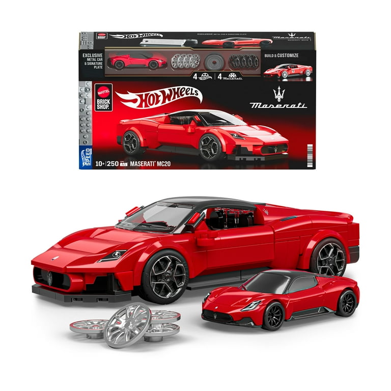 HotWheels Maserati MC20 ビルドキット Mattel Brick Shop Hot Wheels Maserati MC20 Building Toy Kit